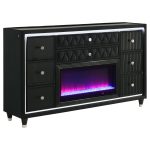 Coaster Fine Furniture Lorient Velvet Bedroom Set with LED Lighting and USB Charging - Image 4