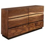 Coaster Fine Furniture Winslow Bedroom Set ? Smokey Walnut Platform Bed with Storage - Image 6