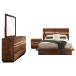 Coaster Fine Furniture Winslow Bedroom Set ? Smokey Walnut Platform Bed with Storage - Image 2