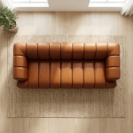 Cognac Top-Grain Leather Sofa - Image 7