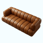 Cognac Top-Grain Leather Sofa - Image 4