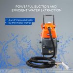 Commercial Heated Carpet & Upholstery Extractor, 160 PSI, 5.3 Gal Tank, 149°F - Image 5