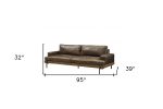 Comstock Leather Sofa - Chocolate - Image 2
