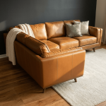 Corner Top-Grain Leather Sectional - Image 7