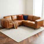 Corner Top-Grain Leather Sectional - Image 2