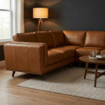 Corner Top-Grain Leather Sectional - Image 3
