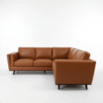 Corner Top-Grain Leather Sectional - Image 5