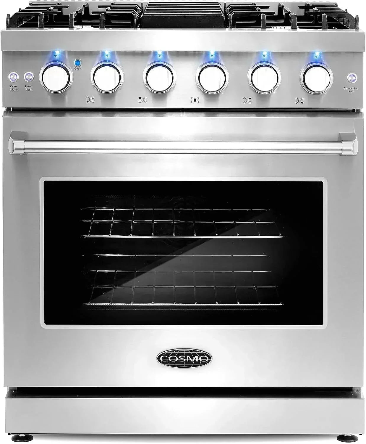 cosmo-30-inch-45-cu-ft-stainless-steel-gas-range-with-5-sealed-burners-and-convection-oven-1605335 Cosmo 30-inch 4.5 Cu. Ft. Stainless Steel Gas Range with 5 Sealed Burners and Convection Oven - Prioka