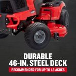 CRAFTSMAN T2400K | 46in 22HP TURN TIGHT Gas Riding Lawn Mower | KOHLER Twin-Cylinder 7000 Series Engine | Hydrostatic Transmission - Image 5