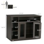 Dog Crate Furniture with Storage Space, Dog Kennel with Lockable Door, Pet Cage for Large Medium Dogs, 47" x 23.5" x 35", Brown - Image 3