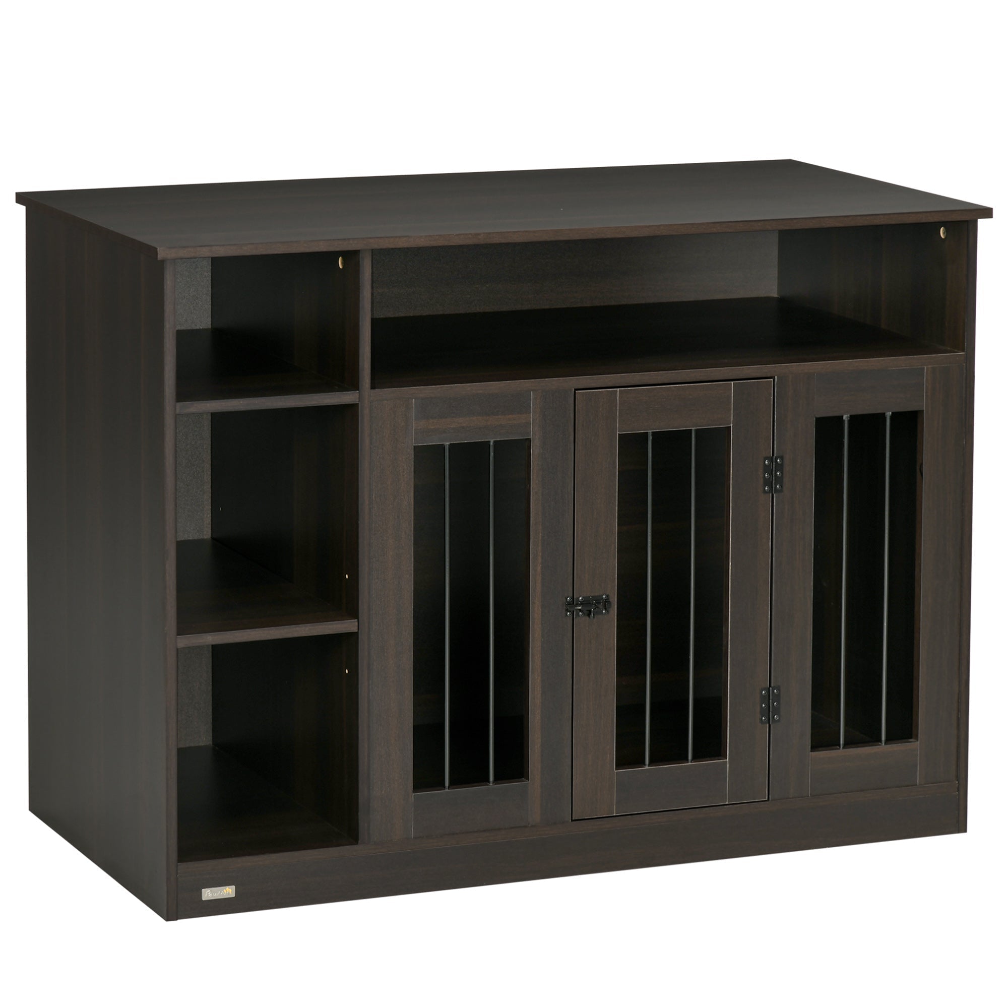 dog-crate-furniture-with-storage-space-dog-kennel-with-lockable-door-pet-cage-for-large-medium-dogs-47-x-235-x-35-brown-7965121-1 Dog Crate Furniture with Storage Space, Dog Kennel with Lockable Door, Pet Cage for Large Medium Dogs, 47" x 23.5" x 35", Brown - Image 1