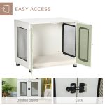 Dog Crate Furniture with Water-resistant Cushion, Dog Crate End Table with Double Doors, Indoor Pet Crate for Small Medium Dogs, White - Image 5