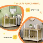 Dog Crate with Soft Washable Cushion, Lockable Front Door, for Small Medium Dogs, Oak - Image 5