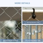 Dog Kennel Heavy Duty Playpen with Galvanized Steel Secure Lock Mesh Sidewalls and Waterproof Cover for Backyard & Patio, 13' x 7.5' x 7.5' - Image 4