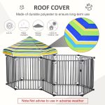 Dog Playpen with Door & Removable Cover for Small & Most Medium Sized Dogs Indoor & Outdoor Use, 47" H - Image 6