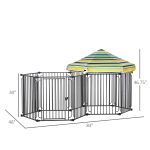 Dog Playpen with Door & Removable Cover for Small & Most Medium Sized Dogs Indoor & Outdoor Use, 47" H - Image 3