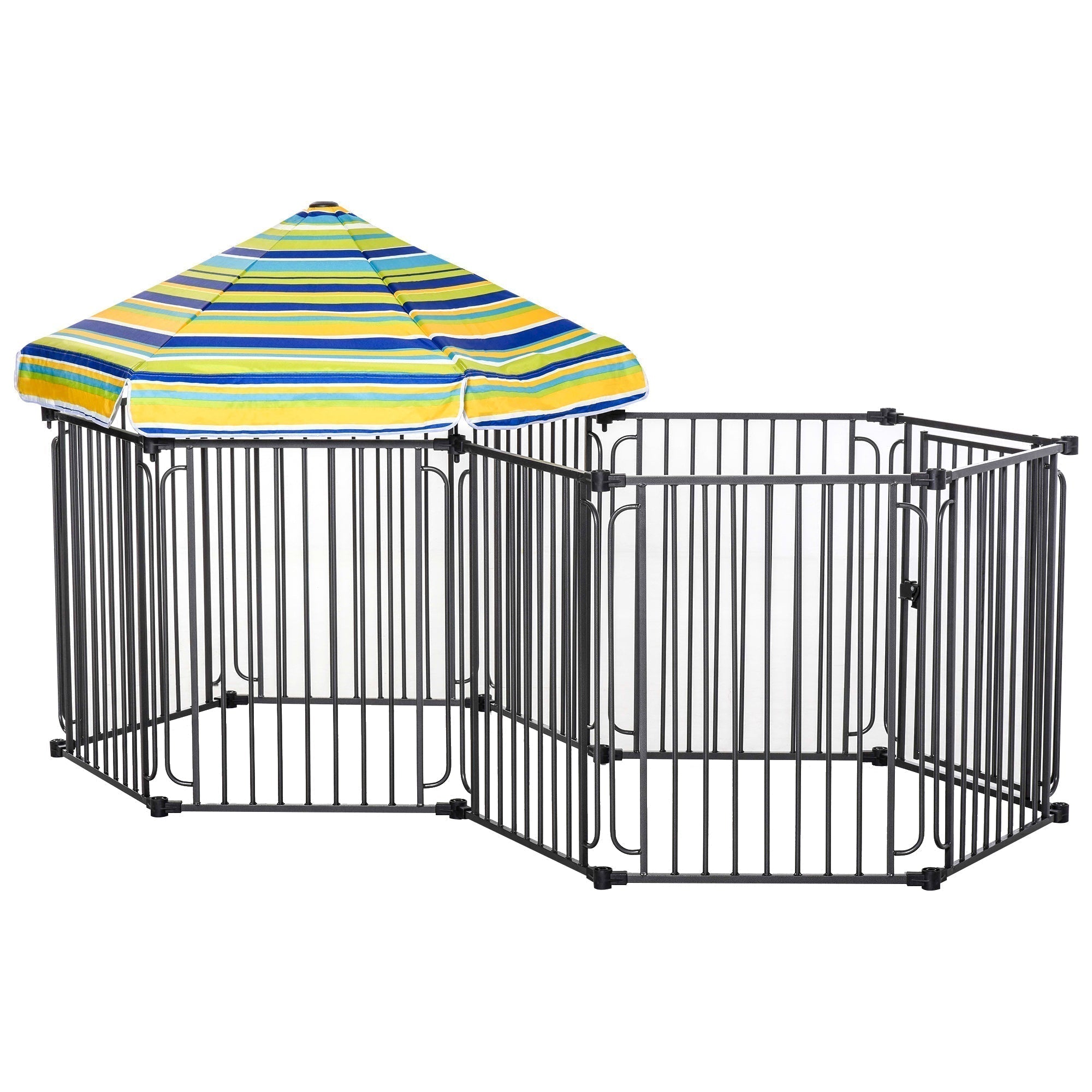 dog-playpen-with-door-removable-cover-for-small-most-medium-sized-dogs-indoor-outdoor-use-47-h-9976798 Dog Playpen with Door & Removable Cover for Small & Most Medium Sized Dogs Indoor & Outdoor Use, 47" H - Image 1