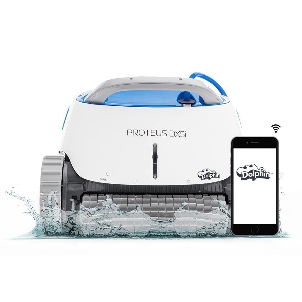 dolphin-proteus-dx5i-wi-fi-robotic-pool-cleaner-with-waterline-scrubber-for-pools-up-to-50-ft-5247996 Dolphin Proteus DX5i Wi-Fi Robotic Pool Cleaner with Waterline Scrubber – For Pools up to 50 ft - Image 1