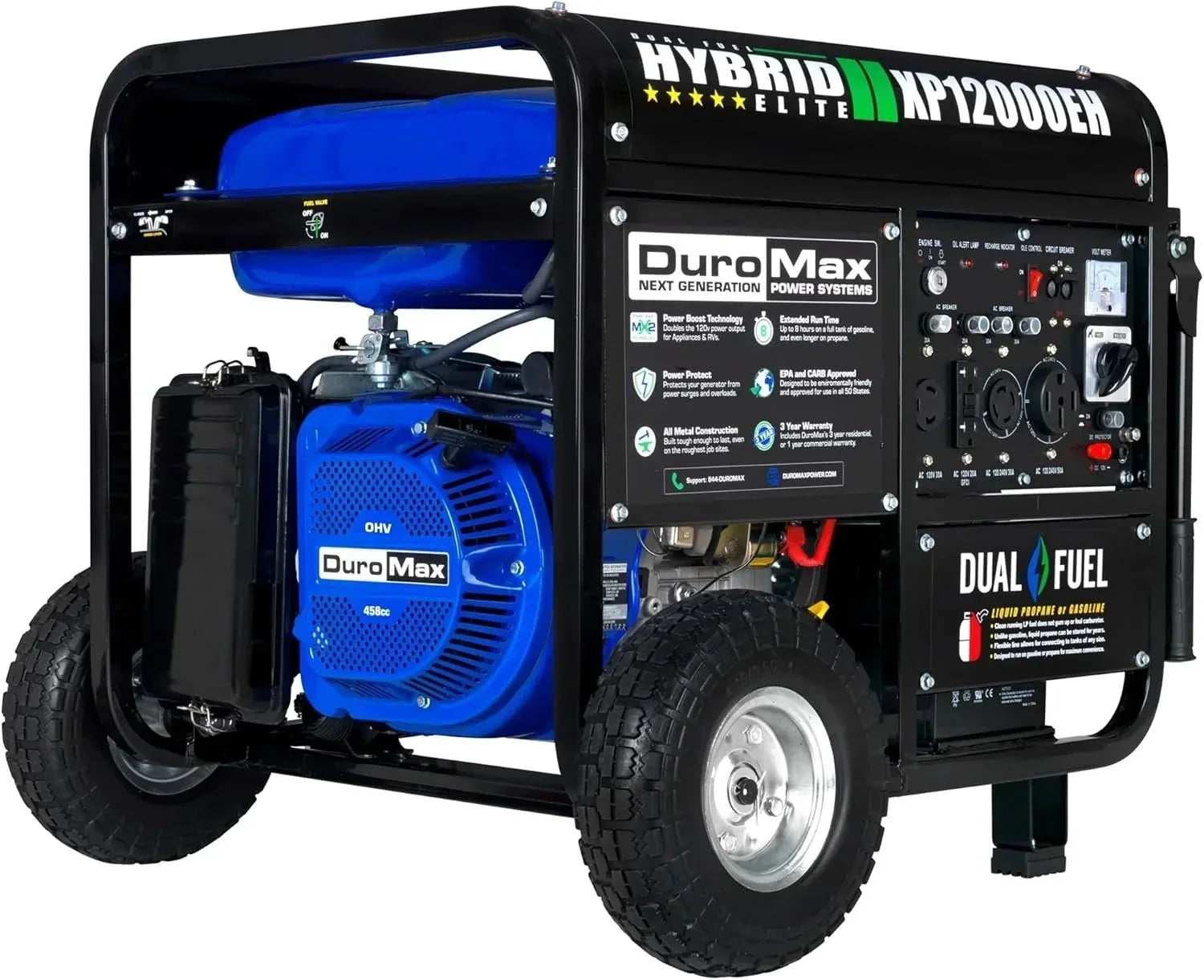duromax-xp12000eh-12000-watt-dual-fuel-portable-generators-7236345 DuroMax XP12000EH 12,000 Watt Dual Fuel Portable Generators. - Image 1