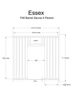 Essex 4 Person Barrel Sauna - Image 3