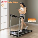 Folding Treadmill, Electric Running Machine with LED Display and Mobile Phone Holder - Image 8