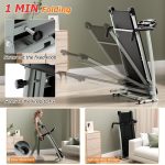 Folding Treadmill, Electric Running Machine with LED Display and Mobile Phone Holder - Image 7