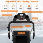 Folding Treadmill, Electric Running Machine with LED Display and Mobile Phone Holder - Image 2
