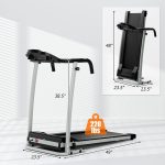Folding Treadmill, Electric Running Machine with LED Display and Mobile Phone Holder - Image 10