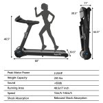 Folding Treadmill, Superfit Electric Portable Treadmill - Image 8