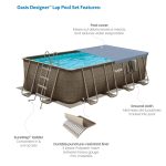 Funsicle 18'x9'x52" Oasis Rectangular Swimming Pool Set with 18' Cover - Image 3