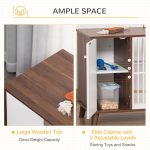 Furniture Style Dog Crate, Pet Cage Kennel End Table, Indoor Decorative Dog House, with Wooden Top, Door, for Small Dogs, Brown - Image 6