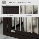 Furniture Style Indoor Dog Crate, End Table Pet Cage Kennel with Double Doors, and Locks, for Medium Dogs, Coffee - Image 2