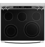 GE 30-inch Freestanding Electric Convection Range with No Preheat Air Fry, WiFi, and EasyWash Oven Tray, Stainless Steel - Image 5