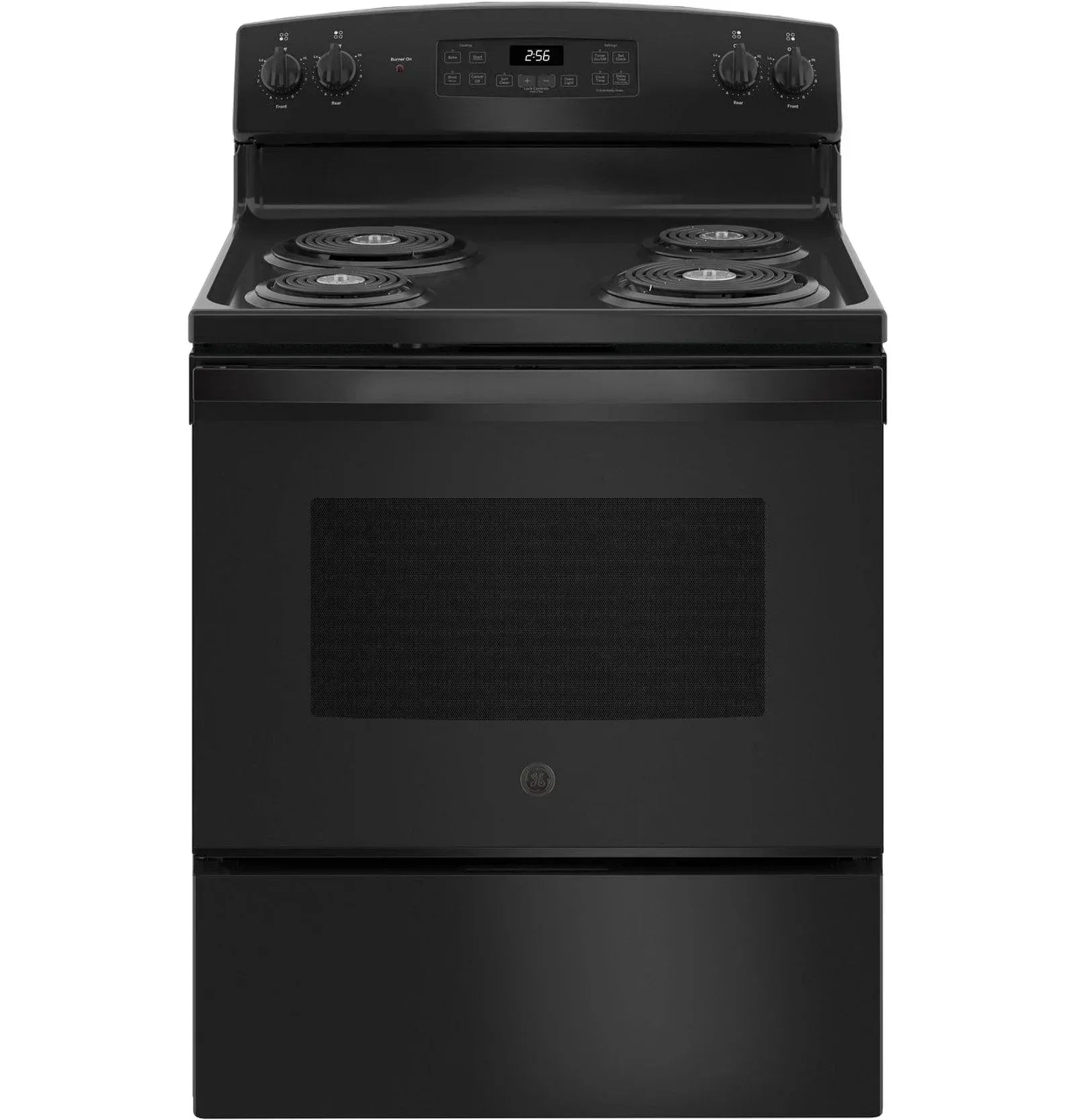 ge-30-inch-freestanding-electric-range-with-self-clean-oven-black-jb256dmbb-5271870 GE 30 Inch Freestanding Electric Range with Self-Clean Oven, Black (JB256DMBB) - Prioka