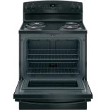 GE 30 Inch Freestanding Electric Range with Self-Clean Oven, Black (JB256DMBB) - Image 5
