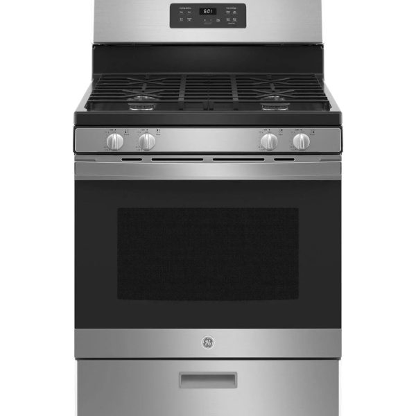 GE 30-Inch Freestanding Gas Range with 4.8 Cu. Ft. Oven, Stainless Steel – JGBS61RPSS - Prioka