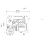 Generator 8000W/ 10,000W Tri Fuel Electric Start 120V/240V with Wheel Kits, - Image 2