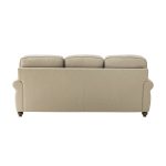 Gerardo Genuine Leather Sofa – Tan Rolled Arm Nailhead Sofa - Image 8