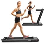 Goplus 2-in-1 Folding Treadmill, 2.25HP Electric Under Desk Treadmill W/LED Display - Prioka