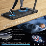 Goplus 2-in-1 Folding Treadmill, 2.25HP Electric Under Desk Treadmill W/LED Display - Image 5