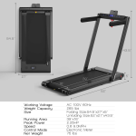 Goplus 2-in-1 Folding Treadmill, 2.25HP Electric Under Desk Treadmill W/LED Display - Image 8