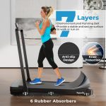 Goplus 2 in 1 Folding Treadmill, 300 LBS Capacity Walking Pad with Handle Bar, Under Desk Treadmill with Remote & APP Control - Image 4