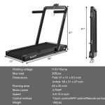 Goplus 2 in 1 Folding Treadmill, 4.75HP Superfit Under Desk Electric Treadmill with APP Control - Image 9