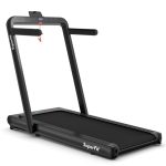 Goplus 2 in 1 Folding Treadmill, 4.75HP Superfit Under Desk Electric Treadmill with APP Control - Prioka