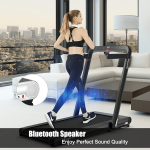 Goplus 2 in 1 Folding Treadmill, 4.75HP Superfit Under Desk Electric Treadmill with APP Control - Image 3
