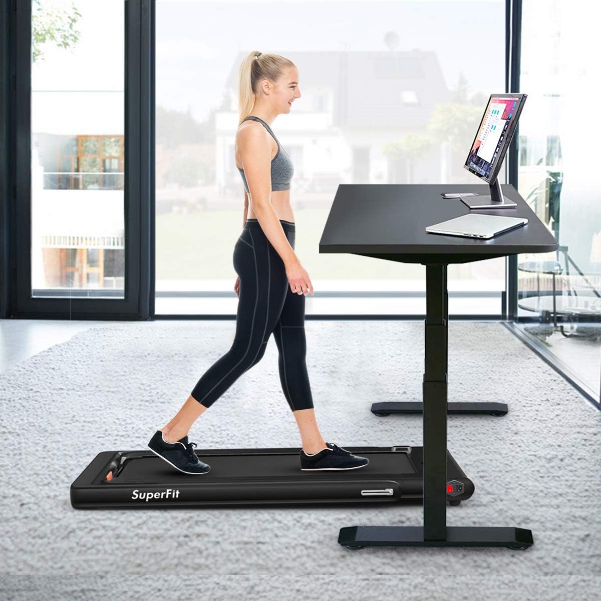 goplus-2-in-1-under-desk-treadmill-225hp-superfit-folding-treadmills-for-home-office-wsmart-app-4613715 Goplus 2 in 1 Under Desk Treadmill, 2.25HP Superfit Folding Treadmills for Home Office w/Smart APP - Image 1