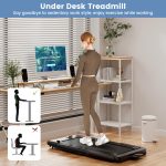 Goplus 2 in 1 Under Desk Treadmill, 2.5HP Superfit Folding Treadmill with Touch Panel Control, Treadmills for Home Office - Image 7