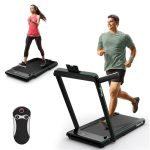Goplus 2 in 1 Under Desk Treadmill, 2.5HP Superfit Folding Treadmill with Touch Panel Control, Treadmills for Home Office - Prioka