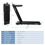 Goplus 2 in 1 Under Desk Treadmill, 2.5HP Superfit Folding Treadmill with Touch Panel Control, Treadmills for Home Office - Image 9