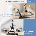 Goplus 2 in 1 Under Desk Treadmill, 2.5HP Superfit Folding Treadmill with Touch Panel Control, Treadmills for Home Office - Image 2